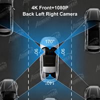 ADINKAM Kamera Dasbor 4-Kanal Layar Sentuh 11-inci WiFi ADAS Monitor Parkir Super Night Vision G-Sensor 12V Depan/Belakang 4K 24 Jam