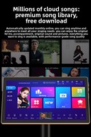 MOCO Layar Sentuh Hard Drive Profesional 2TB 21,5 inci untuk Pemain dengan Antarmuka USB 5.1 Channel untuk Sistem Speaker Home Theater