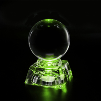Base d'affichage LED en cristal de qualité supérieure en gros avec logo personnalisé et boîte cadeau pour artisanat fait main et cadeaux d'affaires