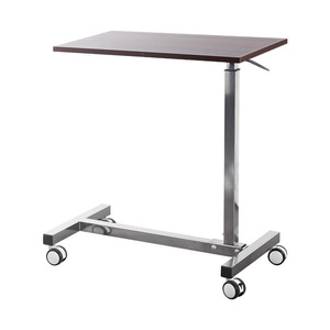Movable Height <b>Adjustable</b> Hospital <b>Table</b> Plastic Rectangle Pedestal Base For Bedside Care Nursing Home Use - Product Image 2