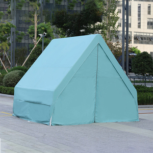 Camping Salle à manger & <span class=keywords><strong>Barbecue</strong></span> Tente extérieure Cabine triangulaire <span class=keywords><strong>Cabane</strong></span> simple avec pare-soleil Coupe-vent Imperméable - Product Image 1
