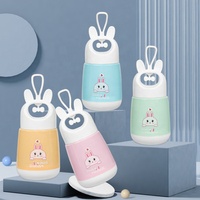 Gourdes en verre pour enfants, 380ml, en gros, mignon petit lapin, pour l'extérieur, logo personnalisé, tasse, bouteille d'eau en verre pour enfants