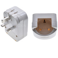 Prise UE vers Royaume-Uni 2 broches rondes UE vers amovible 3 broches adaptateur de prise de conversion de voyage Royaume-Uni 13A 250V ST-6