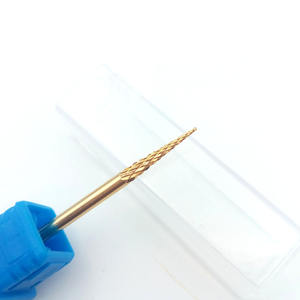 HYTOOS Spear Vàng <span class=keywords><strong>Carbide</strong></span> Nail Khoan <span class=keywords><strong>Bits</strong></span> 3/32 "Rotary Burr Làm Móng Tay <span class=keywords><strong>Bits</strong></span> Điện Nail Khoan Phụ Kiện Nail Công Cụ - Product Image 2