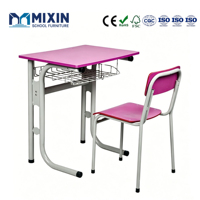 Chaise de bureau scolaire individuelle, mobilier scolaire, table en bois avec structure robuste, chaise de bureau durable pour étudiant, pour l'étude à domicile