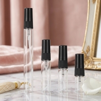 Botol Parfum Isi Ulang Kaca Bening Mini Spray Atomizer Set 2ml 3ml 5ml 10ml Dropper Press Spray untuk Perjalanan