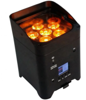 6in1 RGBWAUV 12*18w LED plat Par lumière DMX sans fil alimenté par batterie mariage Rechargeable avec contrôleur IR