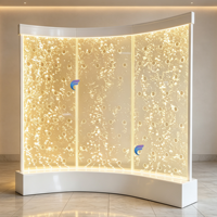 Mur à bulles LED incurvé en acrylique personnalisé pour les spas et les centres commerciaux, mur décoratif