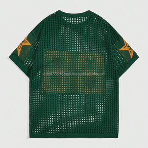 Pull tendance personnalisable avec logo, tricoté pour l'été, col rond, en jersey, coupe ample, manches courtes ou longues, ajouré, style t-shirt - Product Image 6