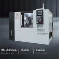 Tour CNC à broche unique à lit incliné à 30 degrés avec tourelle à rail de coupe automatique pour les opérations de tournage complexes