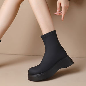 Bottes de neige d'hiver pour femmes GON22, bottes à cheville en fourrure de qualité, chaudes et confortables, avec semelle épaisse, fermeture à enfiler, vente chaude, confort et mode - Product Image 2