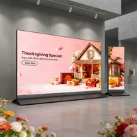 Écran d'affichage numérique LED portable double face pliable pour publicité, intérieur/extérieur