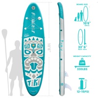 FUNWATER Dropshipping OEM Drop Stitch SUP Planche à pagaie gonflable pliable Stand up Paddle Surf Soft Top Surfboard Isup alaia