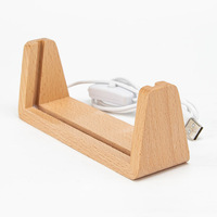 Base d'affichage Led en bois Base éclairée Verre en forme de U Support photo acrylique Cadre photo en bois Veilleuse Base de lampe