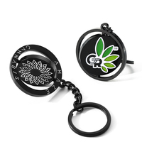 Porte-clés personnalisé en métal émaillé 3d, Logo personnalisé, lettre de forme ronde, Figure de plante, porte-clés mignon pour les filles