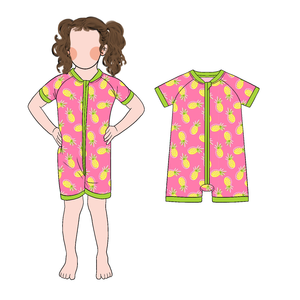 Meilleures ventes : Combinaison courte pour filles en tissu de bambou de haute qualité, personnalisable, avec fermeture éclair bidirectionnelle - Product Image 4