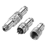 Conectores y Enchufes Circulares de Aviación de 2/3/4/5/6/7/8/9/10 Pines, 12V 10A IP66, Serie GX DXZP SC para Montaje en Panel Automotriz