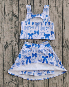 Conjuntos Deportivos Personalizados para Niñas, Primavera/Otoño, Diseños para Fútbol y Tenis, 95% Algodón, 5% Elastano, Top Corto y Pantalones Cortos con Forro - Product Image 3