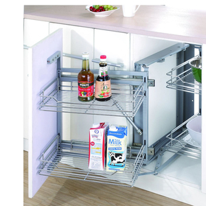 Roeasy intelligent vente en gros accessoires de placard de cuisine armoire de cuisine ensemble de rangement tiroir coulissant panier à tirage d'angle - Product Image 3