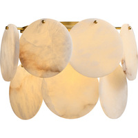 Lustre LED réglable en hauteur en albâtre espagnol et laiton massif de luxe pour salon et salle à manger, style français moderne