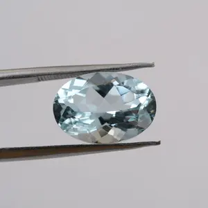 Wholesale natural aquamarine oval gemstone for making jewelry with deal price.