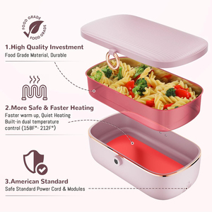 900ml Electric Stainless Steel <b>Lunch</b> <b>Box</b> Household Food Warmer - Product Image 3