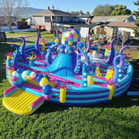 Usine Combo Géant PVC Gonflable Fun City Octopus Playground Trampoline Park pour Enfants