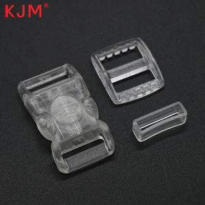 Zware kunststof hondenhalsband met snelontgrendelingsfunctie, effen patroon, transparante gesp - Product Image 2