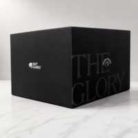 Boîte rigide noire personnalisée avec couvercle et base, emballage cadeau de luxe pour objets de collection, logo UV sélectif, finition mate, usine OEM ODM