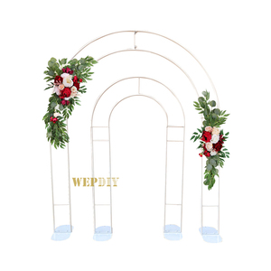 Arco de Boda Moderno Metálico Blanco en 2 Tamaños, Soporte para Flores, Decoración para Fiestas al Aire Libre, Exhibición de Flores - Product Image 2