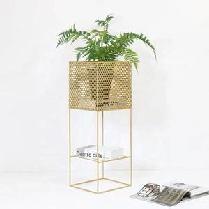 Cesto Sospeso in <span class=keywords><strong>Ferro</strong></span> con Portavaso Rotondo in Metallo, Decorazione in Rattan per Casa, Regalo per le Festività, Portavaso da Interni - Product Image 1