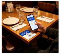Base de Acrílico para Mesa con Tarjeta de Reseñas de Google, Compatible con NFC213 13.56MHz, Tocar para Resaltar, Escanear QR, OEM/ODM Personalizado, Muestra en 1-3 Días, Entrega en 5-7 Días