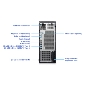 Nouvelle station de travail Dell Precision 5860 pour le CAO, le rendu IA, la modélisation 3D et le montage vidéo - Product Image 6