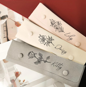 Bolsa de Almacenamiento de Joyería Rectangular de Microfibra para Collares, Pulseras y Colgantes, con Logotipo Personalizado, Nueva y en Oferta - Product Image 1