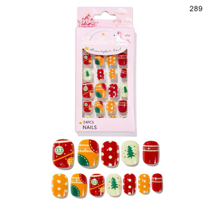 24 unids/caja niños Navidad <span class=keywords><strong>uñas</strong></span> <span class=keywords><strong>postizas</strong></span> lindas puntas <span class=keywords><strong>de</strong></span> <span class=keywords><strong>uñas</strong></span> cubierta completa niños artificiales Arco Iris Navidad prensa en las <span class=keywords><strong>uñas</strong></span> - Product Image 6