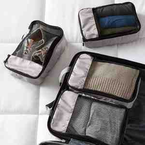 4 Pcs Set Zip Extra Large Space <b>Suitcase</b> for Travel Waterproof Portable Packing Cubes Compression - Product Image 6