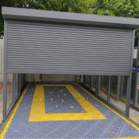 Porte de garage automatique intelligente, porte pliante en verre électrique, structure en alliage d'aluminium, entrée de garage moderne pour villa