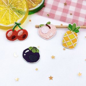 Custom Self Adhesive Computer Embroidery Simulation Fruit Coconut Kiwi Mangosteen Lemon Orange Patch for <b>Decoration</b> - Product Image 4