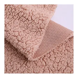Produttore su misura in poliestere Sherpa tessuto invernale Sherpa & agnello tessuto di lana rotolo per coperta indumento