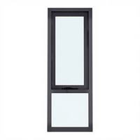 Fenêtre coulissante horizontale moderne pour appartement, double vitrage, en alliage d'aluminium et acier inoxydable, avec moustiquaire à persiennes, ouverture manuelle magnétique
