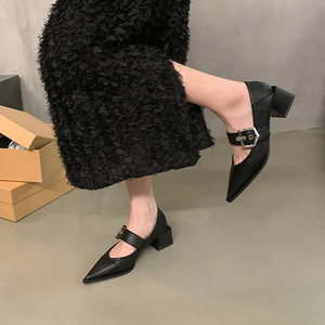 BABALA vente chaude femmes Style classique et sophistiqué rétro bout pointu Mary <span class=keywords><strong>Jane</strong></span> chaussures mocassins chaussures habillées pour la vie quotidienne - Product Image 3