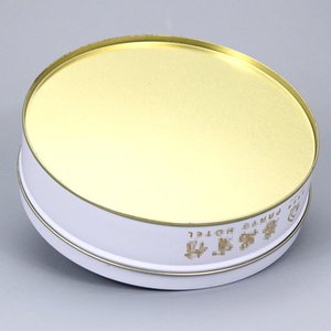 Индивидуальная индивидуальная круглая белая металлическая коробка для печенья, производство жестяных коробок - Product Image 5