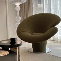 Chaise de loisirs en fibre de verre design de luxe nordique chaise de Lotus en fer à cheval Alien paresseux Lingzhi pour chambre à coucher école d'hôtel