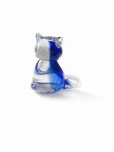 Figura de Gato de Cristal Hecha a Mano, Decoración de Cristal Azul con Forma de Animal, Adorno Moderno para Mesa del Hogar, Regalo, Recuerdo - Product Image 2
