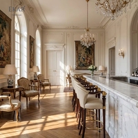 Tabouret de bar de luxe Majesté du Lion Impérial |   Cuir classique français &amp;   Sièges dorés - EKAR