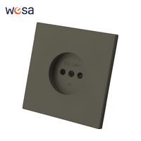 WESA Enchufe de Pared 16A con 1 Tomacorriente, Diseño Moderno de Lujo, Regleta Eléctrica Europea