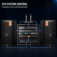 Système de sonorisation KTV NEARSTAR KS4012 avec enceintes Q7, amplificateur X6, processeur U999+ et microphone sur rack