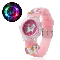 3 montres lumineuses créatives en PVC durable avec bracelet, motif licorne, idéales pour les fêtes, nouveauté