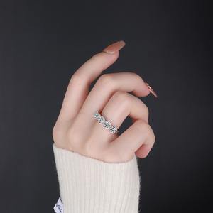 Anillo de Compromiso de Plata de Ley 925 con Moissanita Negra para Mujer, Anillo de Promesa Impermeable, Joyería Personalizada - Product Image 2