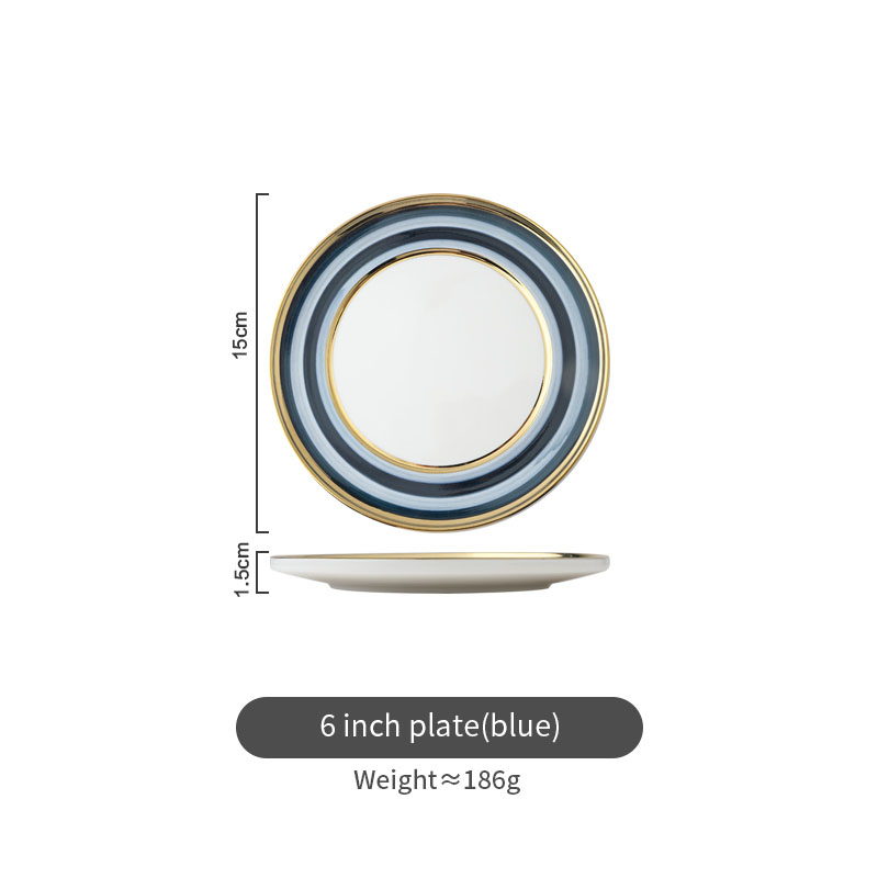 Assiette de 6 pouces (bleue)